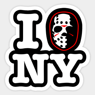 I hockey mask New York! Sticker